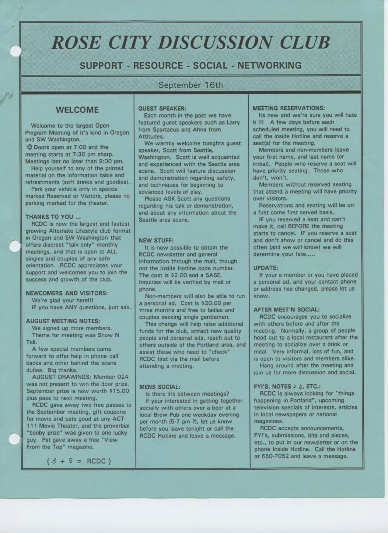 RCDC Newsletter SEP 1993